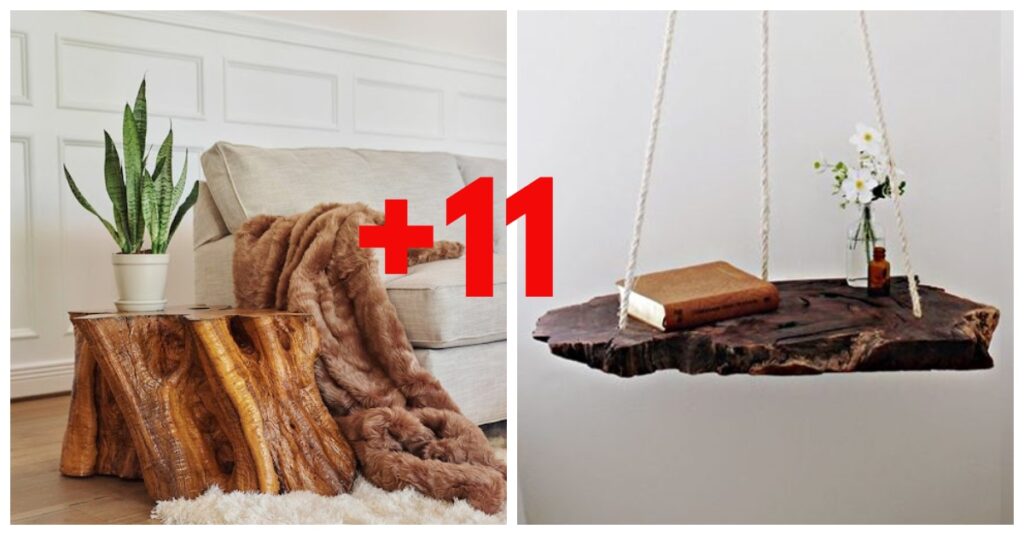 11 Ideas para decoración con troncos de madera en tu hogar - DIY CONSEJOS